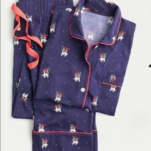 J. Crew navy long-sleeve dog pajama set NWT. Makes a PERFECT GIFT! NEW w/ tags!
